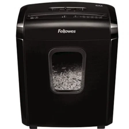 Fellowes 6M Destructora Papel, Minicorte 4x12mm, Destruye 6 Hojas, Negra Fellowes 6M Destructora Papel, Minicorte 4x12mm, Destruye 6 Hojas, Negra